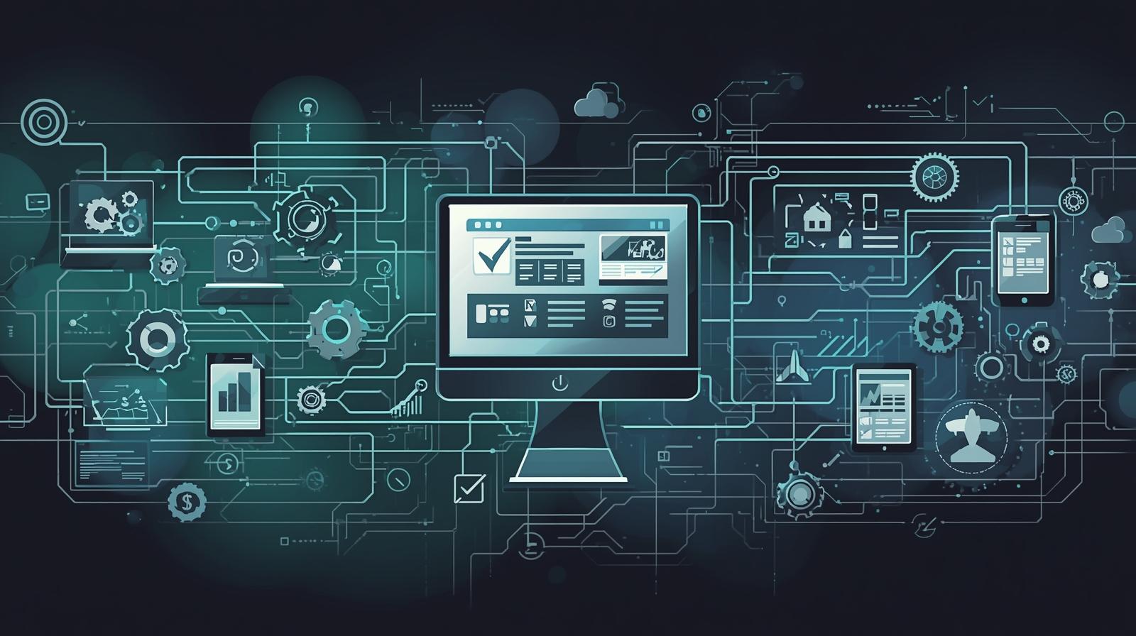 processo de marketing automatizado com dashboards e fluxos de automação digital