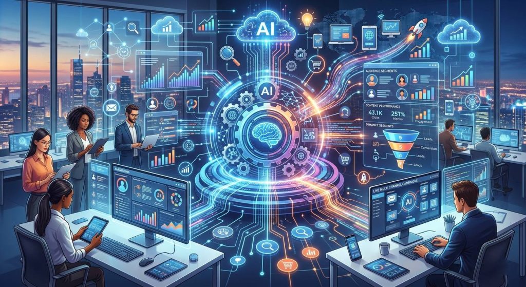 IA no marketing digital automatizando campanhas e personalização de conteúdos