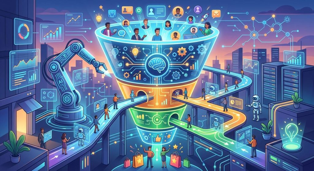 IA no funil de vendas digital