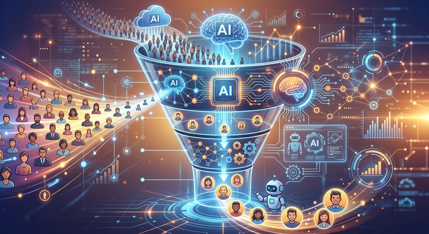 IA no funil de vendas